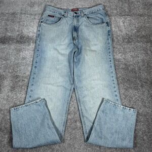 Vintage Chaps Jeans Men's 36x36 Blue Denim Light Wash Straight Leg Skater Grunge